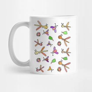 Cute and Colorful Dragonfly Pattern Mug